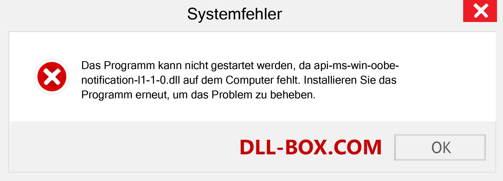 api-ms-win-oobe-notification-l1-1-0.dll-Datei fehlt?. Download für Windows 7, 8, 10 - Fix api-ms-win-oobe-notification-l1-1-0 dll Missing Error unter Windows, Fotos, Bildern