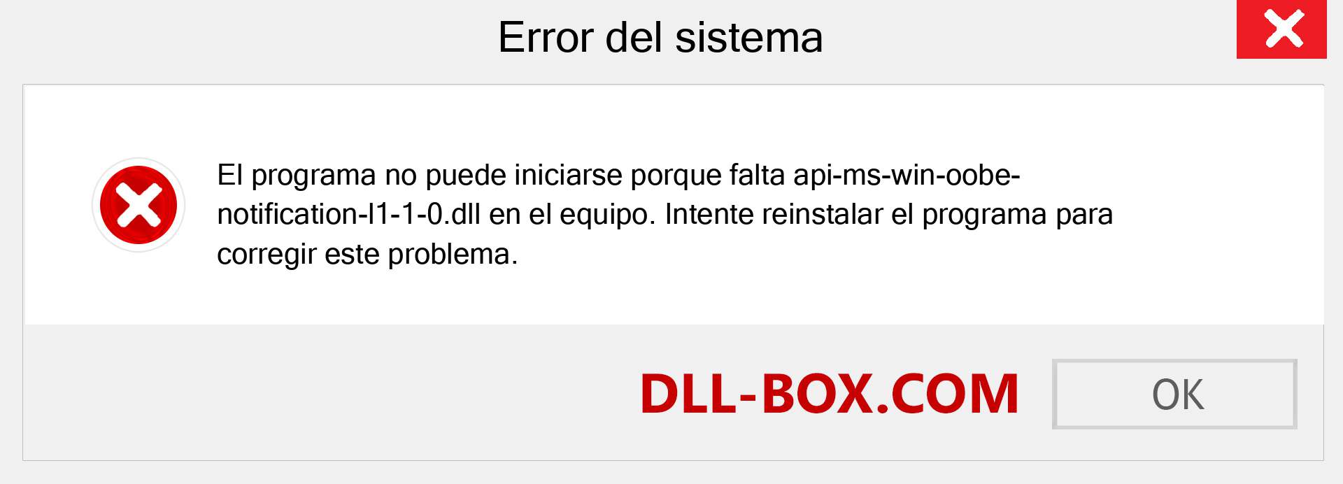 ¿Falta el archivo api-ms-win-oobe-notification-l1-1-0.dll ?. Descargar para Windows 7, 8, 10 - Corregir api-ms-win-oobe-notification-l1-1-0 dll Missing Error en Windows, fotos, imágenes